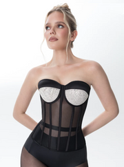 Corset Cristal Noir