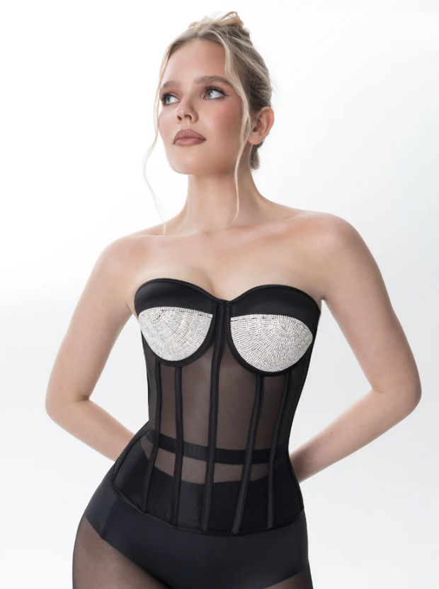 Corset Cristal Noir