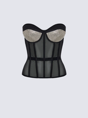Corset Cristal Noir