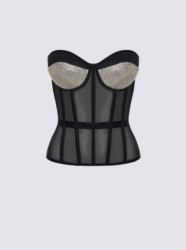 Corset Cristal Noir