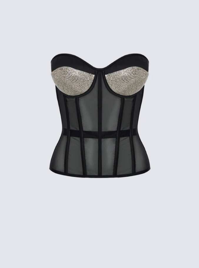 Corset Cristal Noir