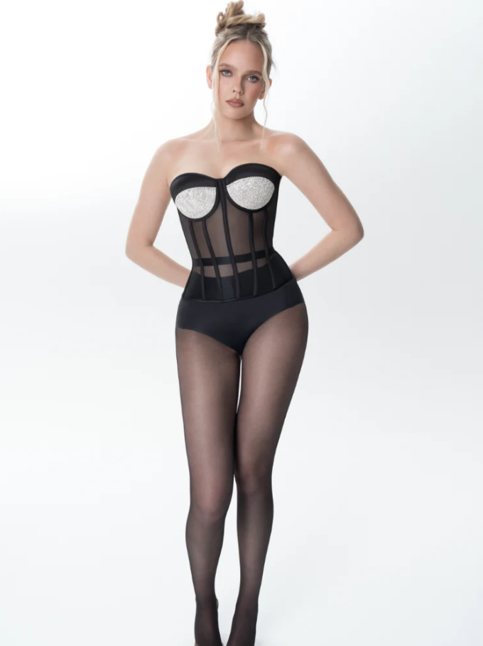 Corset Cristal Noir