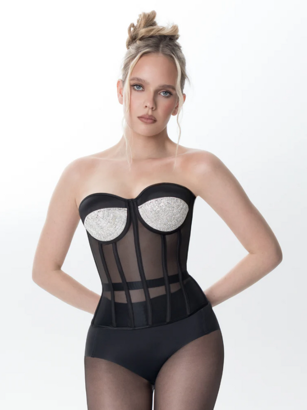Corset Cristal Noir